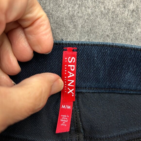 Spanx Pull On Jean-ish Ankle Leggings Jeans Women's Size Medium Medium Wash - Picture 4 of 13